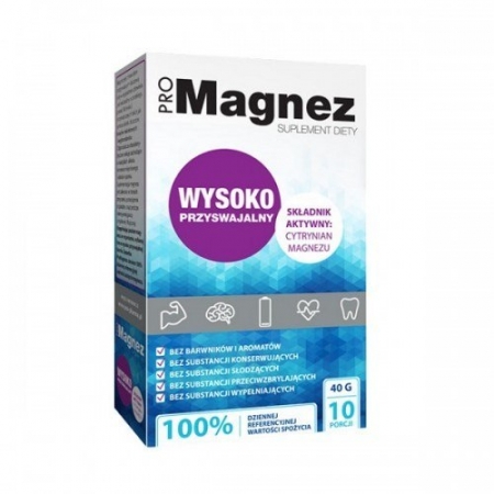 DR. GAJA ProMagnez 10 saszetek 40g Cytrynian Magnezu 100% RWS